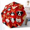1pc Christmas Pets Automatic Opening and Closing Folding Umbrella with 8 Iron Ribs - Portable, Foldable for Travel Yy251124119