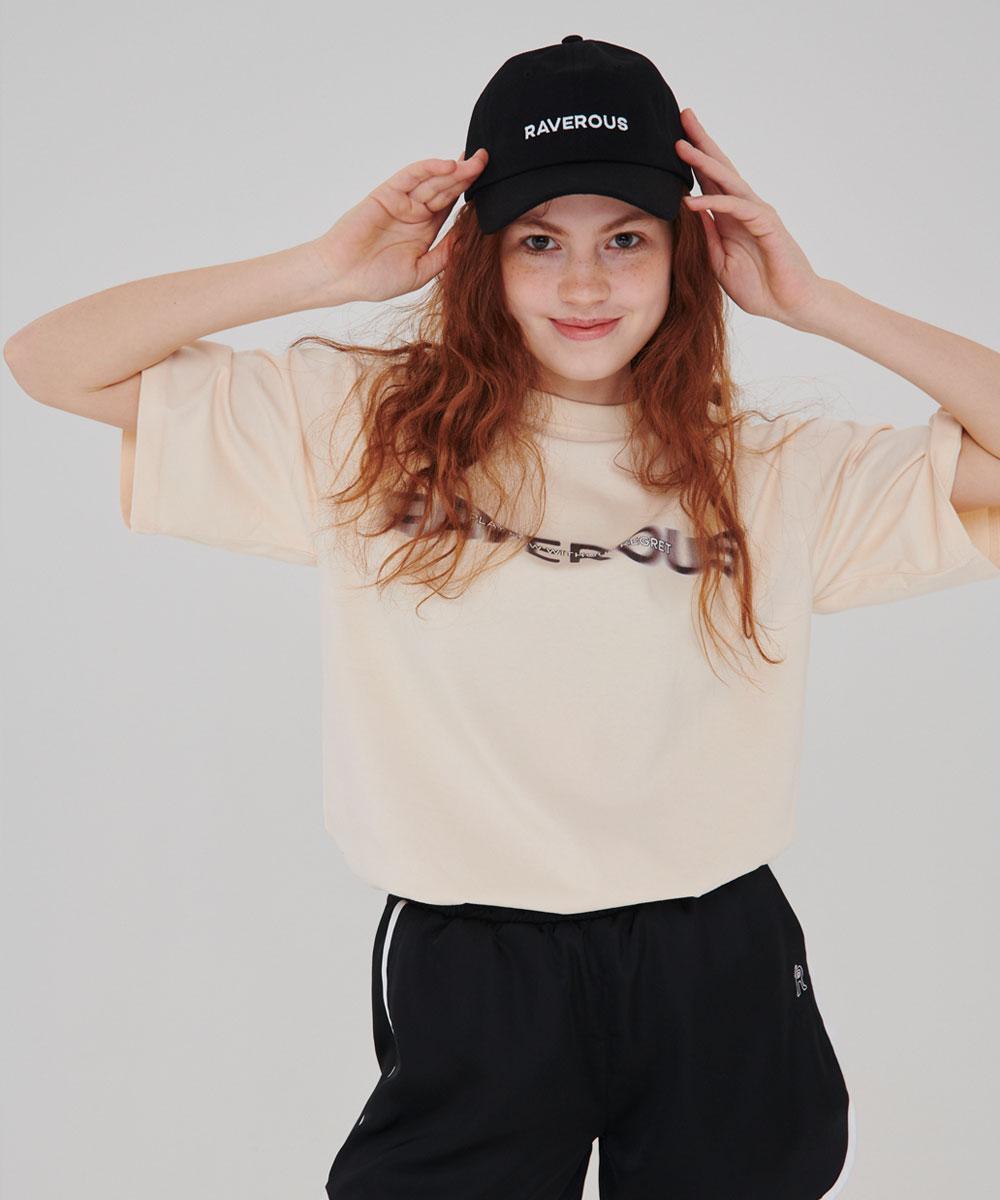 Raverous Zoom Logo T-Shirt Beige 3