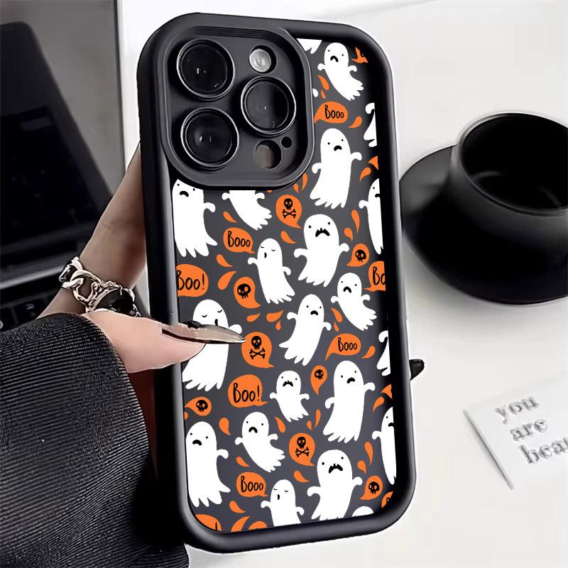 Halloween Happy Ghost Soft Silicone Case For Samsung Galaxy S21 S22 S23 S24 FE Plus S25 Ultra A15 A35 A54 A55 Soft Cover