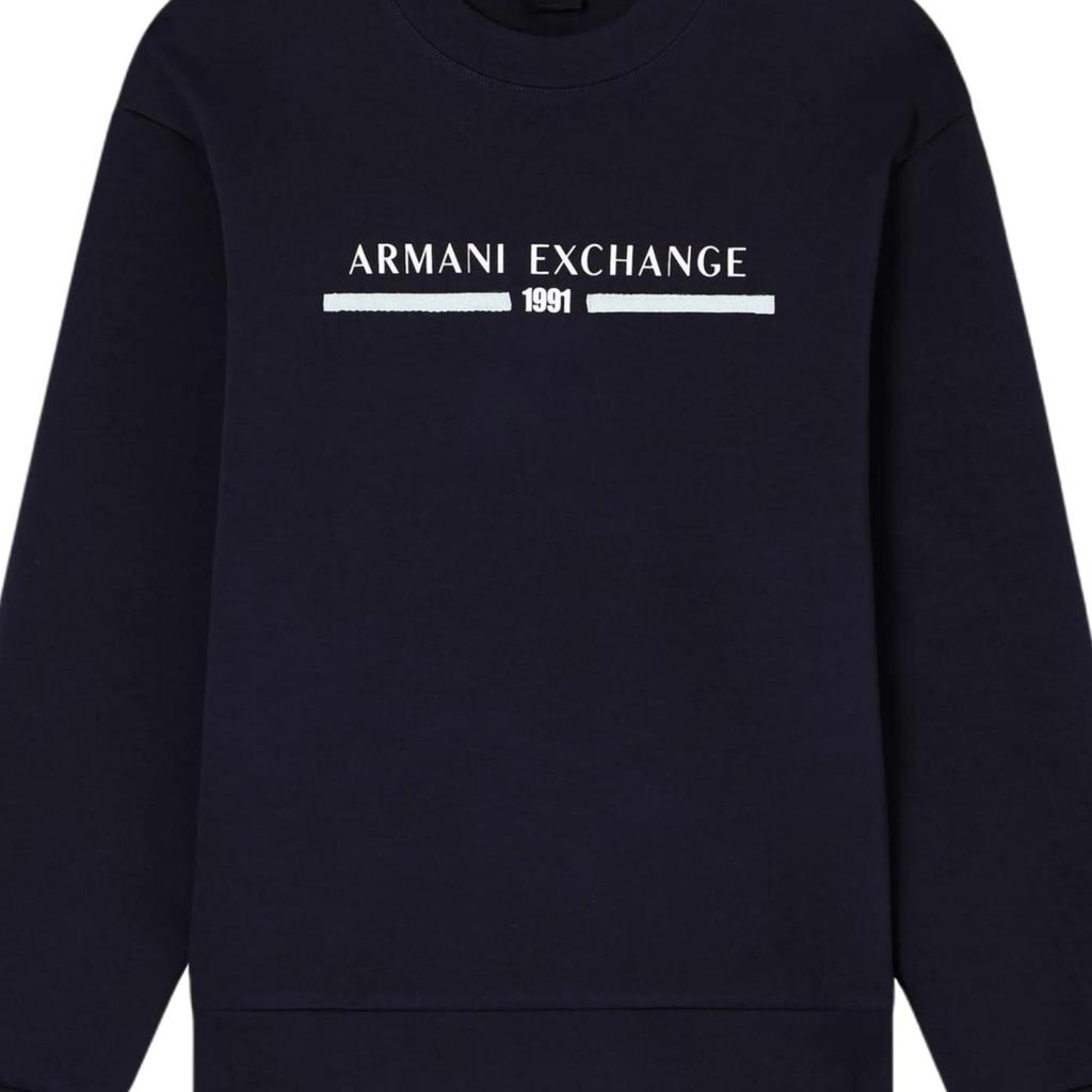Armani Exchange Round Neck Pullover Letter Loose Long Sleeve Sweatshirt Men sweatshirt XM000982-AF10818-UB101