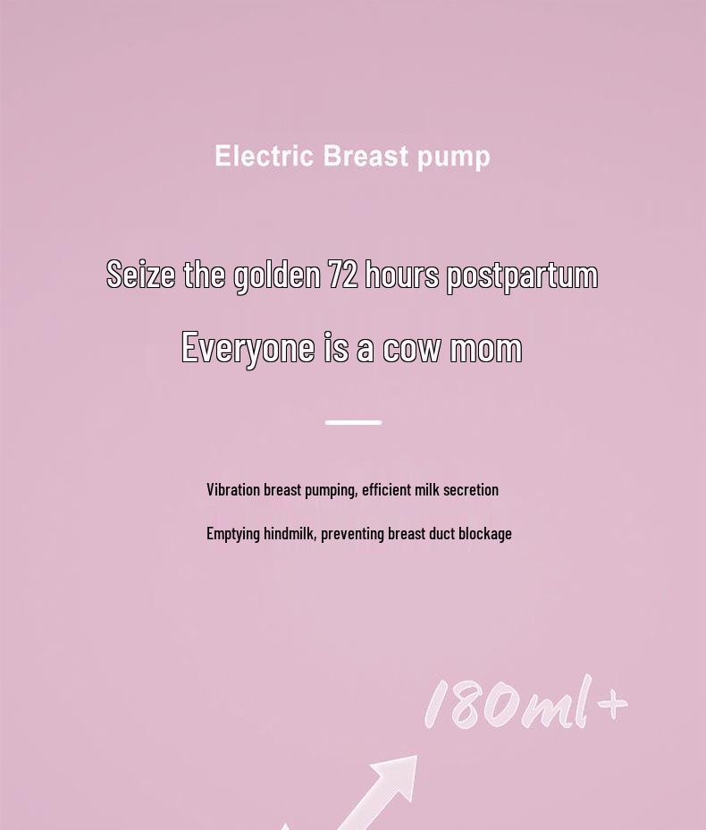 Pompă de sân electrică inteligentă integrată: Complet Automat, Masaj Postpartum, Confortabil, Suctiune Puternica, Colector Portabil de Lapte