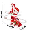 Stair Slide Toy Santa Christmas Toys Electric Snowman Coaster With Light Music Track Activity For Garden Children Boys Toddler