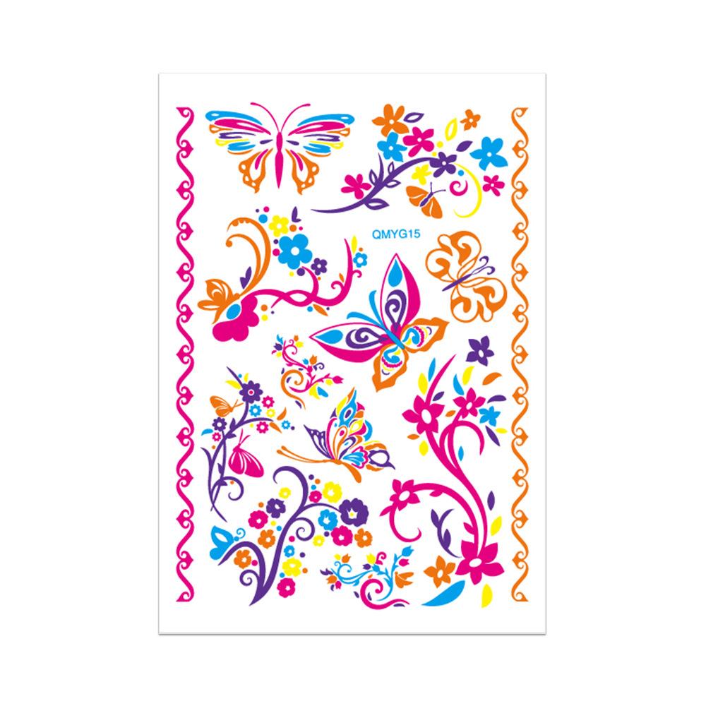 Creative Fluorescent Waterproof Full Arm and Face Tattoo Sticker