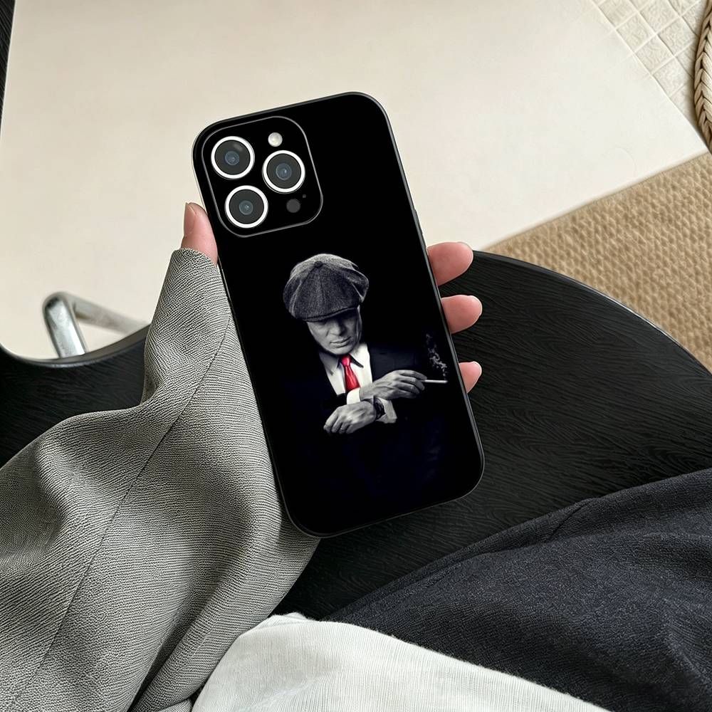 T-Peaky Blinders Cool  Phone Case For iPhone 17,16,15,14,13,12,11 Plus,Pro Max,XS,Soft Silicone Black Cover