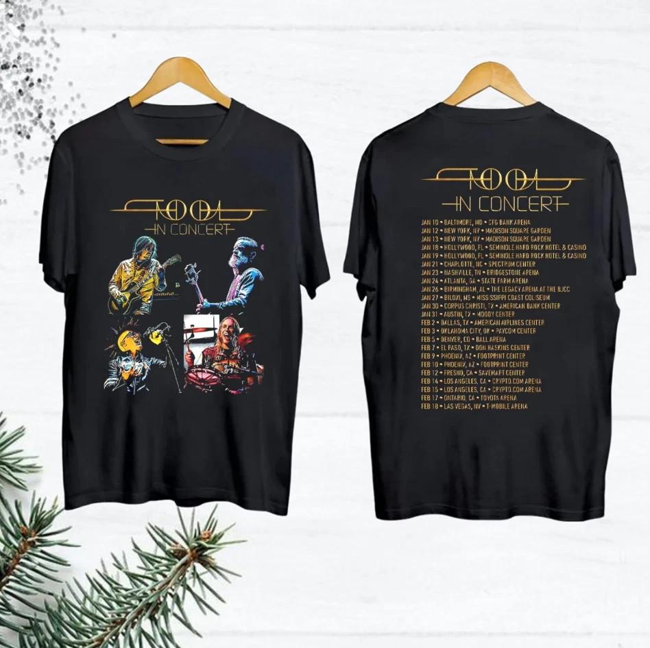 Tool 2024 Tour T-Shirt Black Cotton Short Sleeve Unisex Band TeeS–5XL Unisex T-Shirt XXL