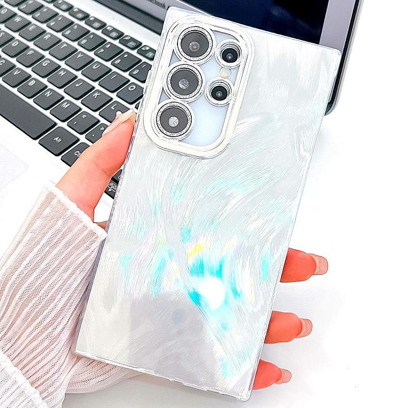 

Пленка для объектива Вспышка Пудра Чехол для мобильного телефона Samsung S25 Ultra Рисунок из оловянной фольги A16 Морщинистый A36 Кольцо-подставка 54 Подходит Samsung S24ultra