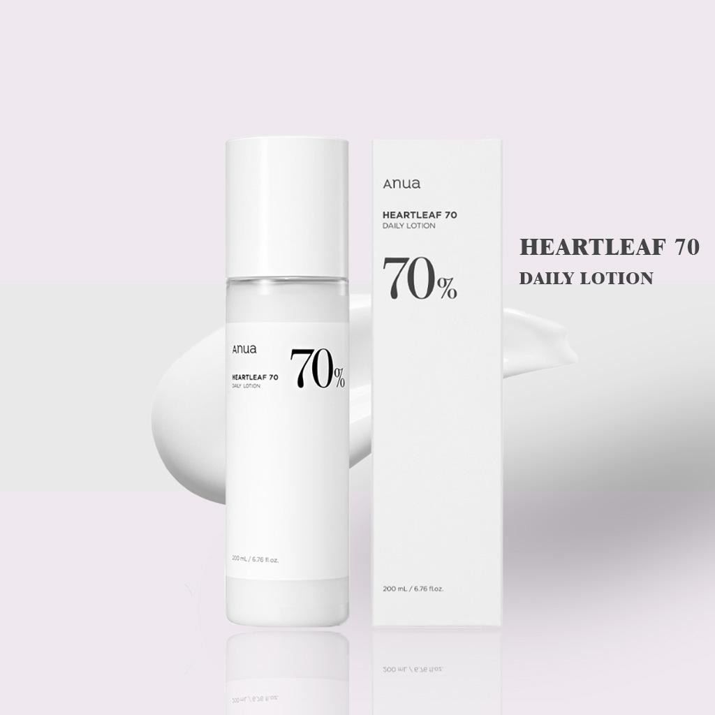 Anua NEUE HEARTLEAF 70 DAILY LOTION 200 ml | beruhigend, Anua-Niacinamid, aufhellend, hautaufhellend, koreanische Gesichtspflege
