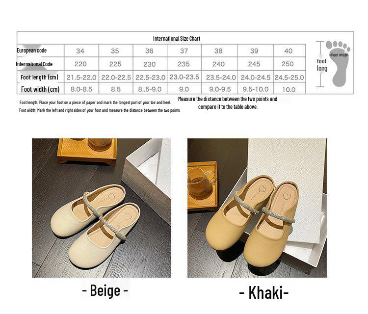 Women's 2024 Summer Rhinestone Mule Slippers - Soft, Flat, Breathable Design for Comfort