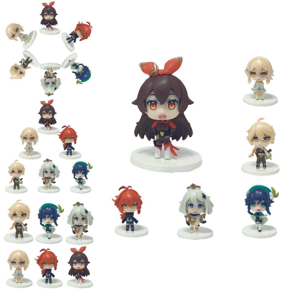 Exquisite 6pcs/set Genshin Impact Action Figures Featuring Klee Paimon And More For Collectors