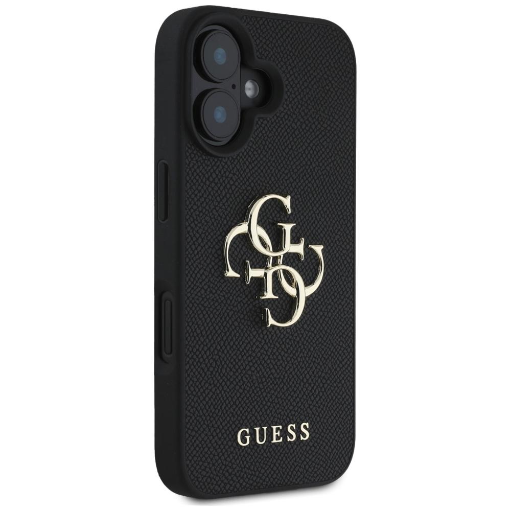 Etui Guess Grained Big 4G Logo Small     Classic Logo Do Iphone 16 Czarny