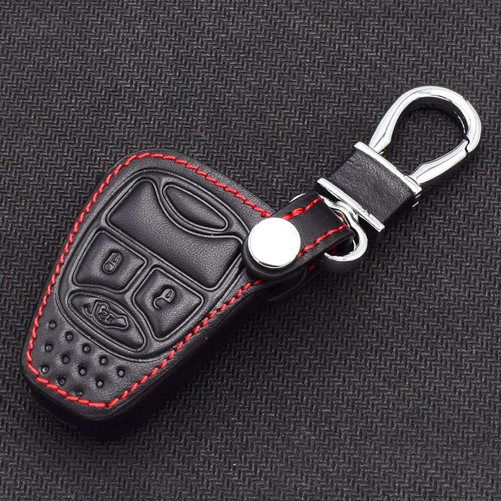 SAXTZDS Car Key Case Fit Jeep Wrangler Grand Cherokee Compass Patriot
