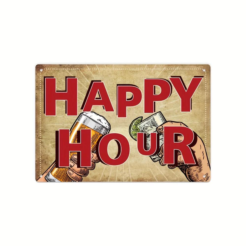 FJ Vintage Bar Signs Bar Decor Funny Bar Open Metal Signs for Home Bar Man Cave Decor Signs 20x30 Cm Retro Bar Metal Iron Signs