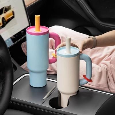 1050ml Thermosbecher Edelstahl Vakuumflasche Kalt- & Heißbecher Doppelwand Autobecher Thermoisolierter Reisebecher für Kaffee