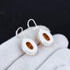 Baltic Amber Gemstone 925 Sterling Silver Earring, Boho Silver Jewelry Dangle Earrings, Gifts For Anniversary Gifts For Her