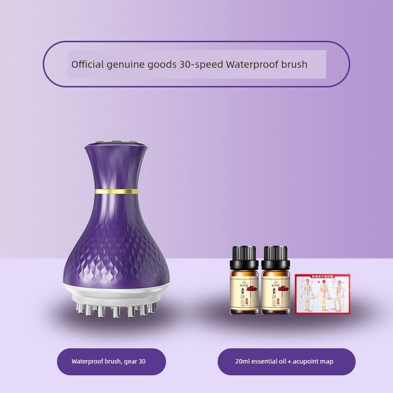 Tuoge Electric Meridian Brush 55-Speed Brass Abdominal Massager, Universal Meridian Brush for Stomach and Whole Body 30-Speed Basic Electric Brush (Fayuantong)