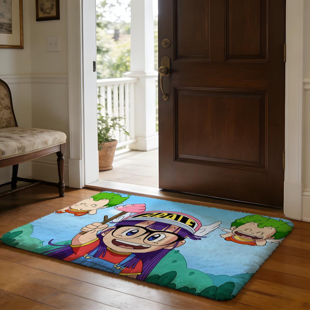 Cartoon DDr Slump Arale Floor Mat Soft Flannel Absorbent Mat Non-Slip Rug Home Bedroom Bathroom