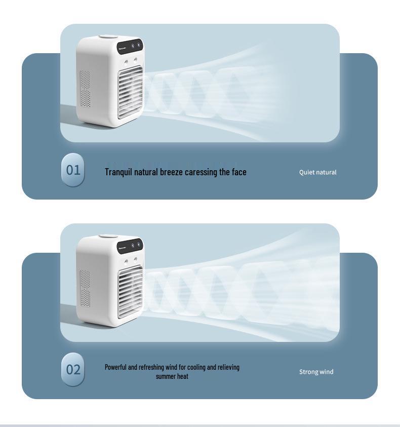 Mini Desktop Air Conditioner & Cooling Fan for Dorm Rooms