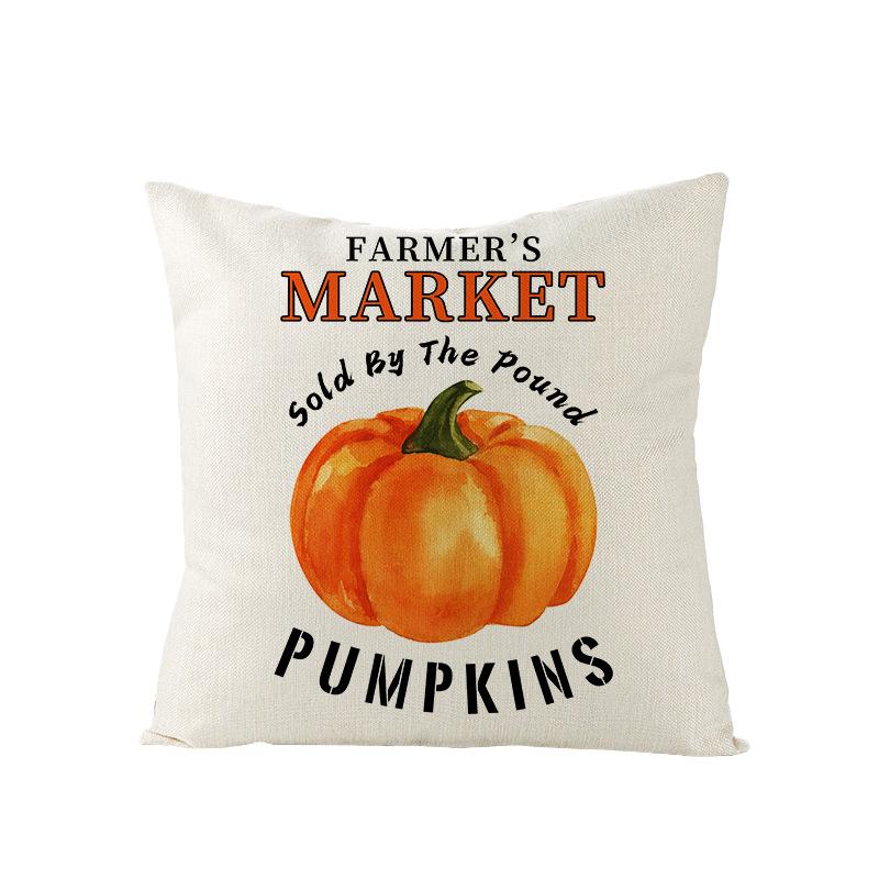 Thanksgiving Pillow Cover Maple Leaf Sunflower Polyester Cushion Cover Sofa Cushion Home Furnishings