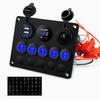 5-Wege-Bootswippschalter-Panel mit Leistungsschaltern, wasserdichtes digitales Voltmeter, 12V USB-Ladegerät, Steckdose für LKW, Wohnmobil