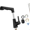 Bathroom Sink Faucet with Pull Out Sprayer Kitchen Flexible 2 Water Modes,
