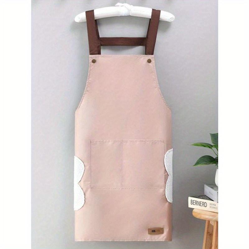 1pc Waterproof & Oil-Proof Cooking Apron, Fashion Home Kitchen Adult Apron For Women, Suitable For Cooking, Restaurant And Work Uniform