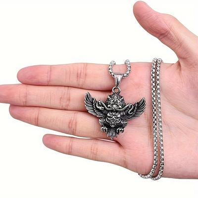 Tierschmuck Adler und Schlange Herren Gothic Stil Anhänger Halskette Zubehör