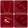 2026 Year of the Horse: Red Zodiac Pajamas Set for Newlywed Couples