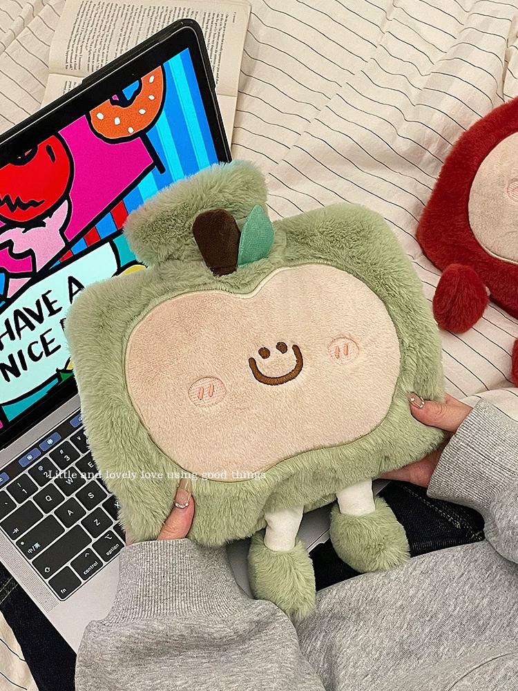 Apple Hot Water Bag, Water Injection, Hand-in Hot Water Bag, Cute Plush Girl's Bed, Special Hot Compress Belly Heating Pad