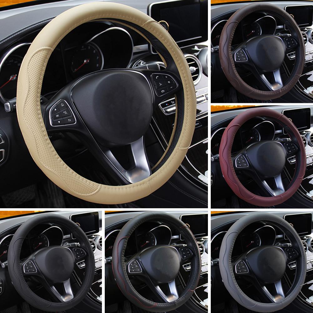 10 Colors Car Steering Wheel Cover Universal Volant Braid On the Steering-wheel Fashion Non-slip Funda Volante Auto Car
