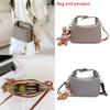 Simple Houndstooth Pattern Parent Child Shoulder Bag With Pendant For Kids Daily Use