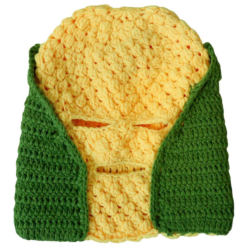 Novelty Knitted Maize Cob Hat for Winter Activity All Age Full Facecover Hat Fun Warm Balaclava Hat for Holiday Parties