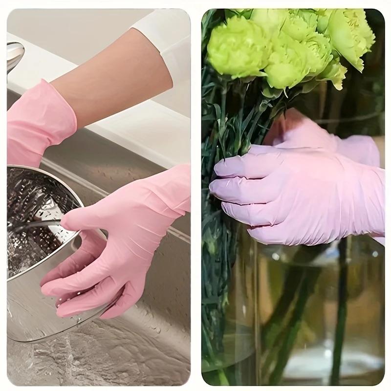 50 st Flerfärgade Engångshandskar i Nitril - Essentiella för Kök, Husdjursvård, Hårfärgning, Manikyr & Livsmedelsberedning