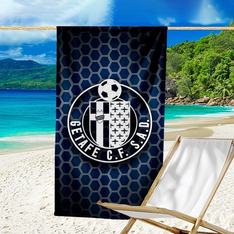 Getafe Football Crest Beach Towel - Soft, Absorbent Microfiber, Lightweight, Ideal for The Beach, Parties, Travel, Camping Fan Gifts