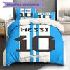 Lionel Messi Pattern Bedding,Quilt Set Quilt Cover Pillowcase Home Birthday Gift(1 * duvet cover + 2 * pillowcase, without core)