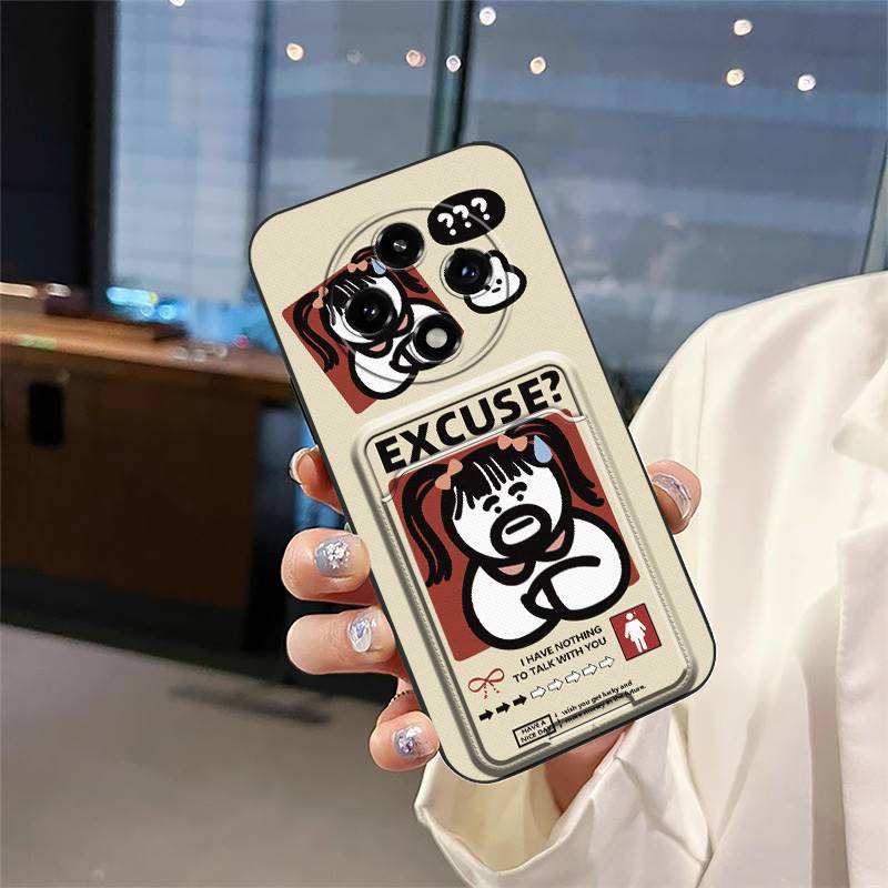 Soft Case Graffiti Phone Case For OPPO A3 Pro 5G China/F27Pro/F27PRO+ Cute Card Bag Dirt-resistant Anti-knock Card Slot