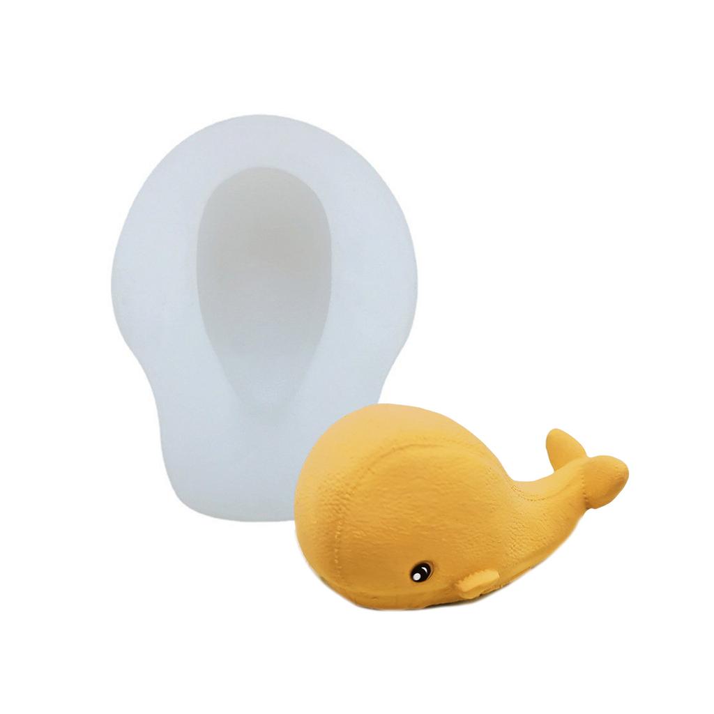Whale Shaped Silicone Cake Mold Creative 3D Ocean Animal Candle Mould Easy Demolding Dessert Baking Mold Kitchen Tool