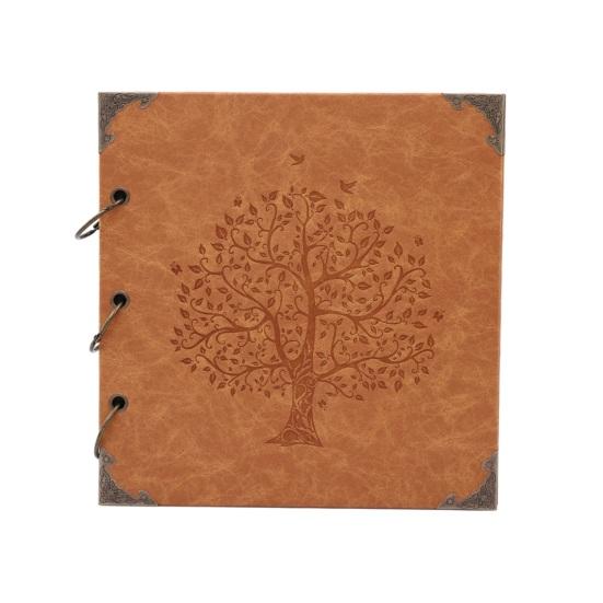 DIY Scrapbook Album Faux Leather Black Card Photo Album