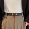 Women's American Retro Summer Black Leather Belt | Simple, Versatile, Trendy, Holeless Design