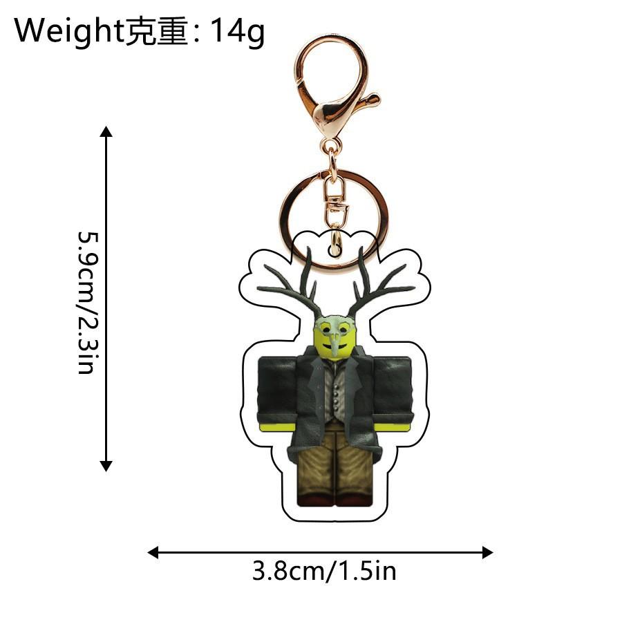 New Game 99 Nights In The Forest Keychain Bag Accessories Acrylic Pendant 99 Nights In The Forest Deer Owl KeyRing Fans Gifts