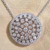 Ladies' Round Pendant Necklace, Elegant Collarbone Chain, Sparkling and Eye-catching Jewelry, Holiday Gift Giving