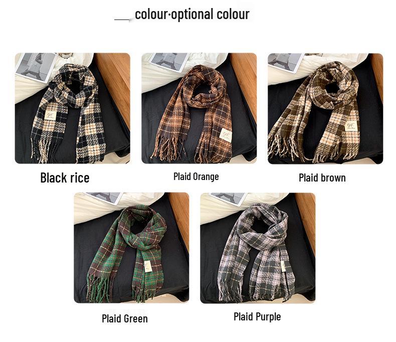 Schal mit roten Quasten im koreanischen Stil: High-End, Warmer Winterschal für Damen