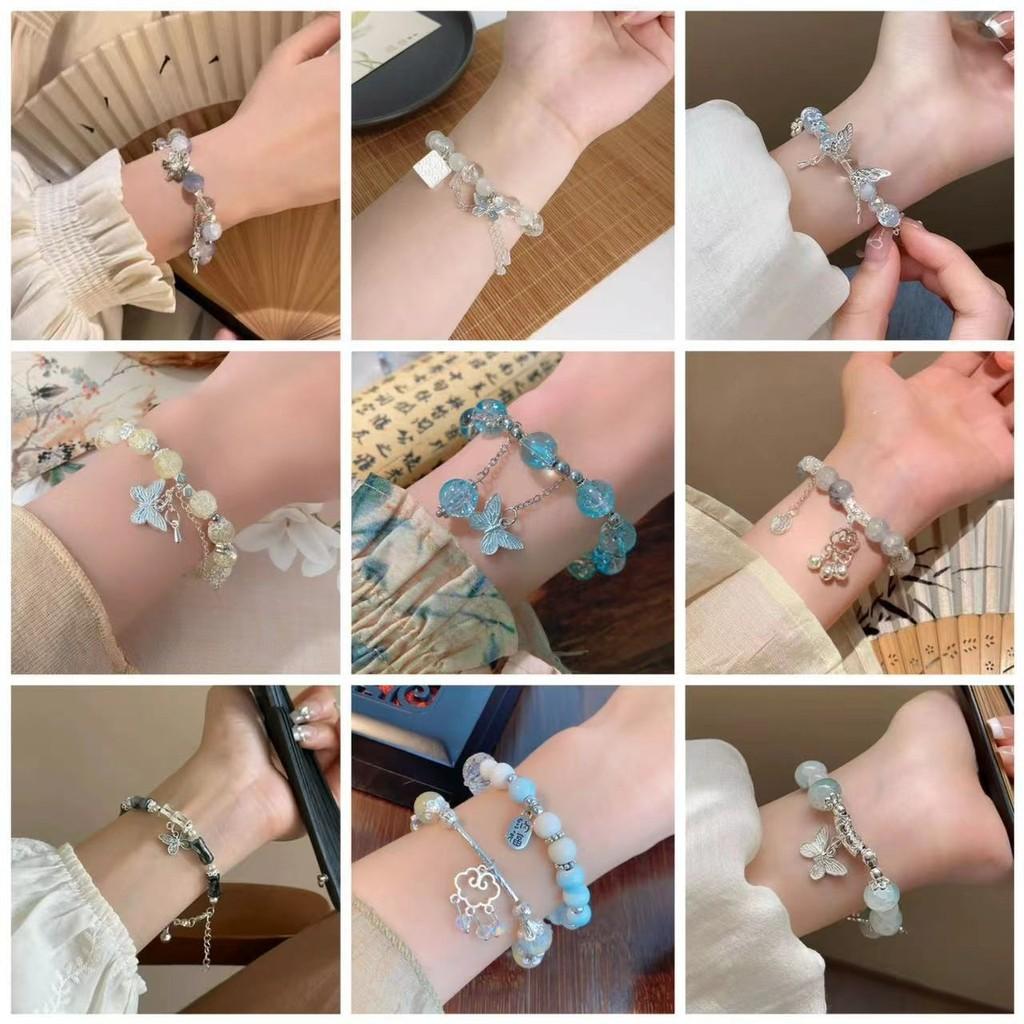 Exquisite Plated Alloy Butterfly And Ginkgo Leaf Bracelet Summer Collection