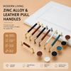 Nordic Wardrobe Door Handles Zinc Alloy Cabinet Drawer Knobs Leather Hardware Handle  Multipurpose