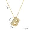 Elegante Collana con Ciondolo Alfabeto in Oro 18 Carati Placcato Zircone