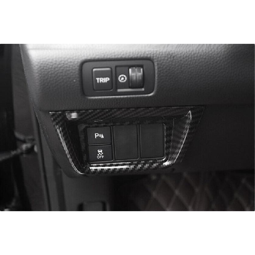 Carbon Fiber Look Headlight Switch Trunk Control Frame For Honda Accord 2018-22