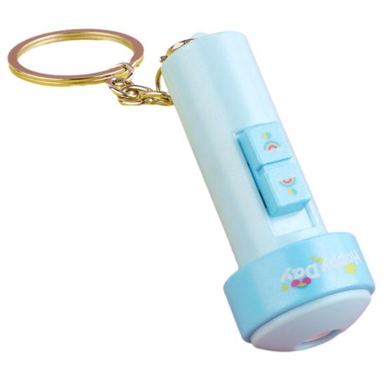 

Mini Flashlight Keychain Cute Toy Flashlight Small Portable Flashlights for Kids Candy Colors Cat Toy Portable Keychain синий