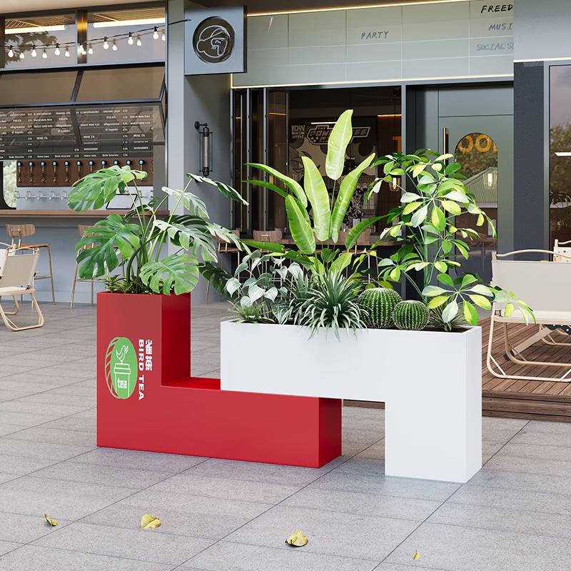 Outdoor Stainless Steel Planter Box Combination