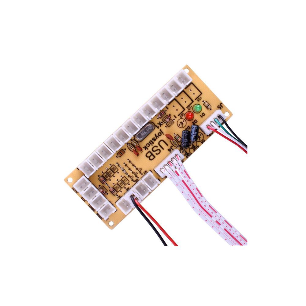 DIY Zero Delay Arcade USB Encoder PC To Joystick Arcade Rocker Circuit Board For MAME 2Pin With Cable Push Button Control Module 5