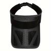 Women'S Lightweight Breathable Mesh Visor Hat with Extended Brim, Black, Casual Summer Style for Outdoor Activities, Sun Visor Hat