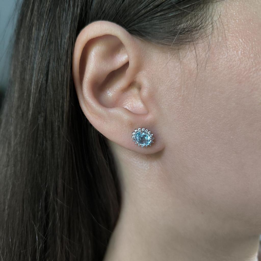 Silver Earrings with Natural Topaz 2.302ct (2188483)